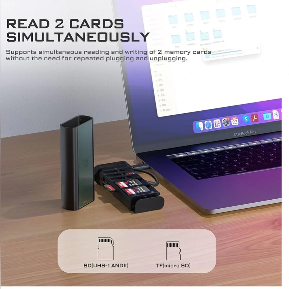 Duo Card Reader: SD & Micro SD Dual Slot Reader